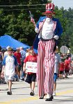 Uncle Sam on stilts