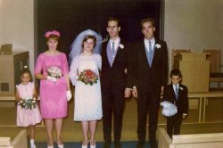 wedding party (ring bearer is Kevin)