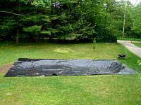 pond liner layed